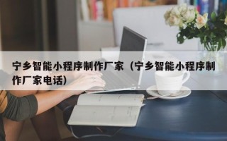 贵港宁乡智能小程序制作厂家（宁乡智能小程序制作厂家电话）